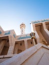 View of King Abdullah I Mosque (Blue Mosque) with magnificent blue mosaic dome in Amman, Jordan