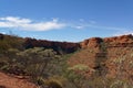 view into the Kings Canyon, Watarrka National Park, Northern Territory, Australia Royalty Free Stock Photo