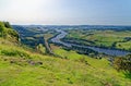 View from Kinnoull Hill of River Tayl - Perth - Scotland Royalty Free Stock Photo