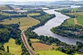 View from Kinnoull Hill of River Tayl - Perth - Scotland Royalty Free Stock Photo