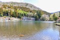 Kinrin Lake with Koi Fish in the Water in Yufuin