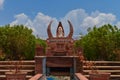 A view of kishor kumar memorial at khandwa, madhya pradesh, india. beautiful blue sky with cloud Royalty Free Stock Photo