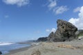 A view of kissing rock, along the oregon coast highway, on gold beach, the legendary roadside rock formation beside a picturesque