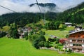 Kitzbuhel town seen from cable car