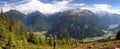 View from Kitzbuheler Alpen to Hohe Tauern Austrian Alps