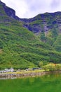 Kjelfossen waterfalls view Gudvangen Norway