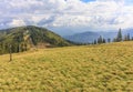 View from the Klimczok peak in the Silesian Beskids (Poland)