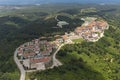 View of Koc University, from helicopter. Koc University, Rumeli feneri Campus Sariyer in Istanbul Royalty Free Stock Photo