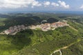 View of Koc University, from helicopter. Koc University, Rumeli feneri Campus Sariyer in Istanbul Royalty Free Stock Photo