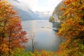 View of Koenigssee  King`s Lake surrounded by alpine mountains from Malerwinkel viewpoint Royalty Free Stock Photo