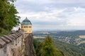 View from Koenigstein Fortress on the landscape of Saxon Switzerland. Saxony. Germany Royalty Free Stock Photo