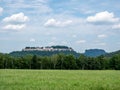 View of the Koenigstein Fortress in Saxony Royalty Free Stock Photo