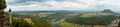 View from Koenigstein Fortress to the river Elbe and the mountain Lilienstein in Saxony Switzerland. Germany Royalty Free Stock Photo