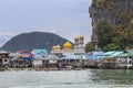 View of Koh panyee is muslim fishing village floating at phang nga bay national park, thailand Royalty Free Stock Photo