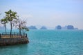 View from Koh Yao Noi island to the Phang-Nga Bay, Thailand Royalty Free Stock Photo