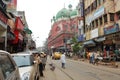 A view of kolkata`s famous nakhoda masjid and rabindra sarani Royalty Free Stock Photo