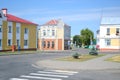 View of Komsomolskaya Square in Stolin.