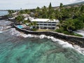 Kona Tiki Hotel Hawaii Big Island Kailua-Kona Tropical Aerial Royalty Free Stock Photo