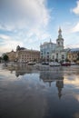 View Kontraktova Square after rain. Kiev