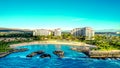 View of a Koolina resort next to a beach in the daytime. Royalty Free Stock Photo
