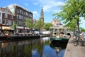 Koornbrug, Nieuwe Rijn, Leiden, Netherlands Royalty Free Stock Photo