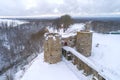 Koporskaya fortress, February day aerial photography Royalty Free Stock Photo