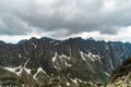 View from Koprovsky stit mountain peak in Vysoke Tatry mountains in Slovakia