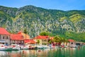 View on Kotor bay and mountains in old town Kotor, Montenegro