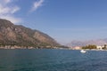 View of the  Kotor Bay on a sunny day. Kotor. Montenegro Royalty Free Stock Photo