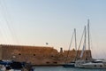 View on the Koules fortress The Venetian Castle of Heraklion in Heraklion city, Crete, Greece Royalty Free Stock Photo