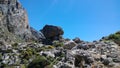 View in Kourtaliotiko gorge on Crete island - a lot of stones and rocky types.