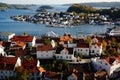 View of the Kragero city and fjord, Norway Royalty Free Stock Photo