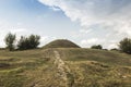 View of the Krakow Mound in Krak in Poland Royalty Free Stock Photo