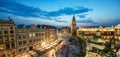 View of Krakow, Poland at sunset Royalty Free Stock Photo