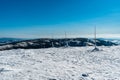 View from Kralicky Sneznik hill summit during beautiful winter day Royalty Free Stock Photo