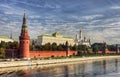View of the Kremlin Embankment Royalty Free Stock Photo