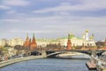 View of the Kremlin, the Moskva River and Bolshoy Kamenny Bridge