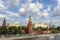 View at the Kremlin from the Moskwa River in Moscow - Russia Royalty Free Stock Photo