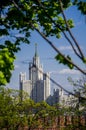 View from Kremlin Palace to Foreign ministry building at Moskva river, Moscow, Russia