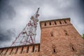View of the Kremlin wall in Smolensk Royalty Free Stock Photo