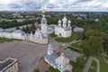 View of the Kremlin Square and ancient churches of the Vologda Kremlin Royalty Free Stock Photo