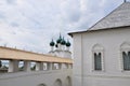 View of the Kremlin wall, Red chambers and greens bathed the church of Gregory the Theologian. Golden Ring of Russia Royalty Free Stock Photo
