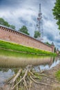 View of the Kremlin wall in Smolensk Royalty Free Stock Photo