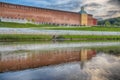 View of the Kremlin wall in Smolensk Royalty Free Stock Photo