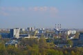 View of Krestovsky Island region in St. Petersburg, Russia