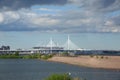 View of the Krestovsky Stadium, known as Gazprom Arena, on Krestovsky Island Saint Petersburg, Russia. Royalty Free Stock Photo