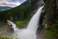 The view of Krimml waterfall