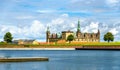 View of Kronborg Castle from Helsingor port - Denmark Royalty Free Stock Photo