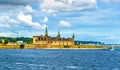 View of Kronborg Castle from Oresund strait - Denmark Royalty Free Stock Photo