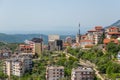 View from Kruja castle of old town in beautiful sunny day. Royalty Free Stock Photo